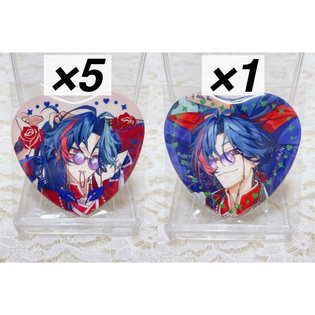 にじさんじ Rose Valentine ハート型缶バッジ 魁星 6点 - メルカリ