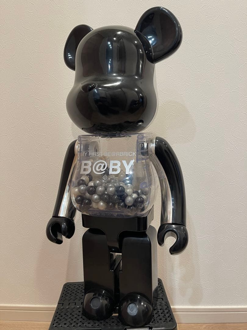 千秋ベアブリック MY FIRST BE＠RBRICK 1000% 黒&銀Ver - メルカリ