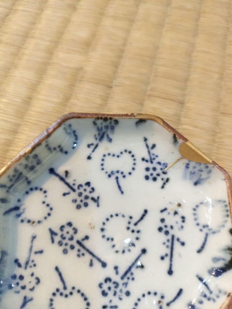 古伊万里 型紙摺印判 八角豆皿 5枚組 金直し有 - メルカリ