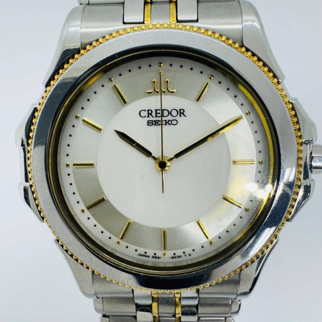 ✨SEIKO✨セイコー✨クレドール✨18KTベゼル✨ホワイト文字盤✨腕時計✨ SEIKO（セイコー） クレドール ダイヤモンドベゼル シルバー K18WG 金