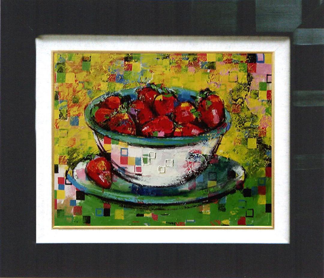 油絵 菅家令子 絵 絵画インテリア額付(黒) uF6-061003 静物フルーツ 絵画 インテリア絵油絵uF6-051110静物（果物）