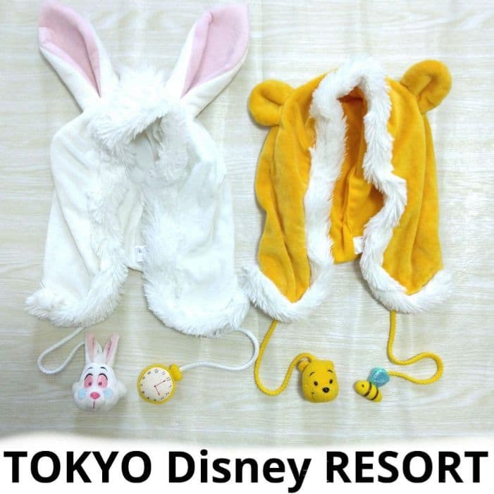ディズニー　ファンキャップ　プーさん　白ウサギ　フード　帽子　セット　２つ　ペア 最終お値下げ】白うさぎ ファンキャップ 2個セット - メルカリ