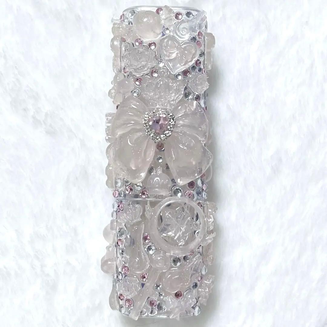 ❤︎ iQOS イルマワン ケースデコ クリア ピンク リボン 天使 ❤︎ MY mama アイコス イルマワン ケース クリアカバー デコ 透明 □ IQOS