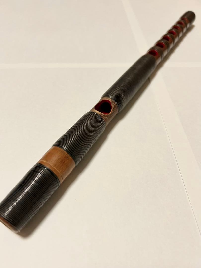 【貴重】100年以上前の龍笛 龍笛 煤竹籐巻き