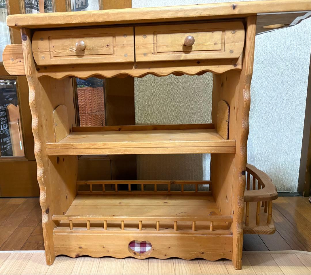 ハートのカントリーワゴン バスケットワゴン バスケット ワゴン フォールディング 折りたたみ