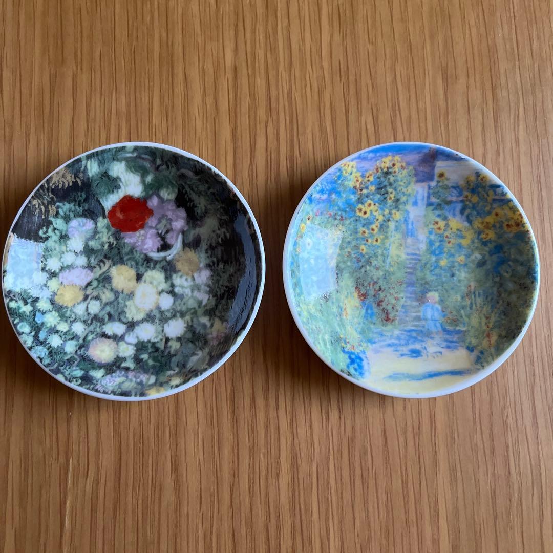 セリア 食器 小皿 豆皿 絵画 フラワー 2枚セット - メルカリ
