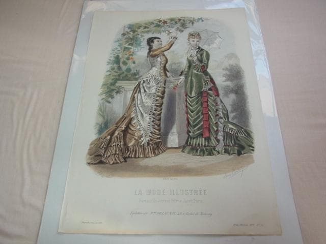 1877年銅版画◆フランス ファッション誌『ラ・モード・イリュストレ』No.35 La Mode Illustree journal de la famille 1880 No.1-52 19世紀