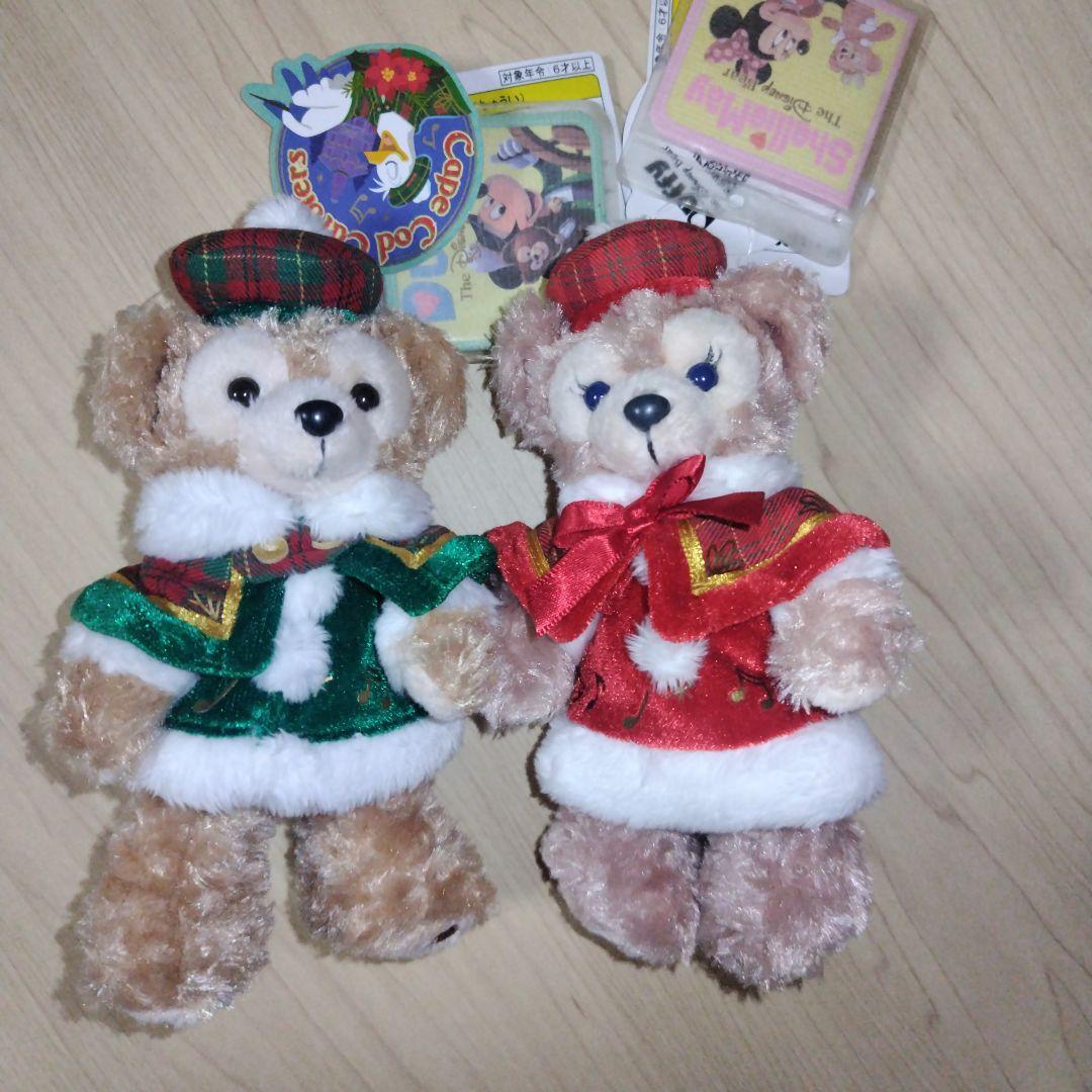 ダッフィー シェリーメイ クリスマス2012 ぬいぐるみバッジ 2体セット