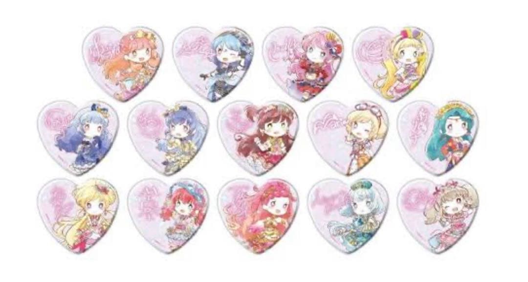 ホログラムハート缶バッジ「アイカツフレンズ！＆オンパレード！全14種 やっぱり！ハートだね 缶バッジ＜全14種トレーディング＞ | アイカツ