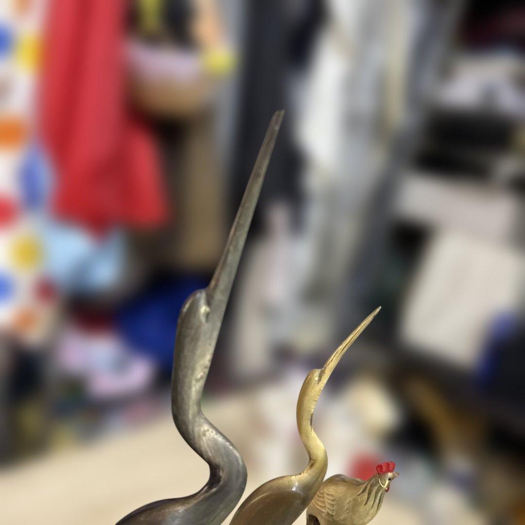 木製 鳥と魚の彫刻 置物7点セート - メルカリ