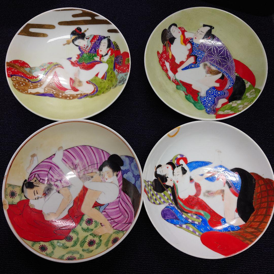 春画 骨董品 皿 椀 浮世絵 Ｎｏ．2(まとめ) Yahoo!オークション -「春画 浮世絵」(陶芸) (工芸品)の落札相場・落札価格