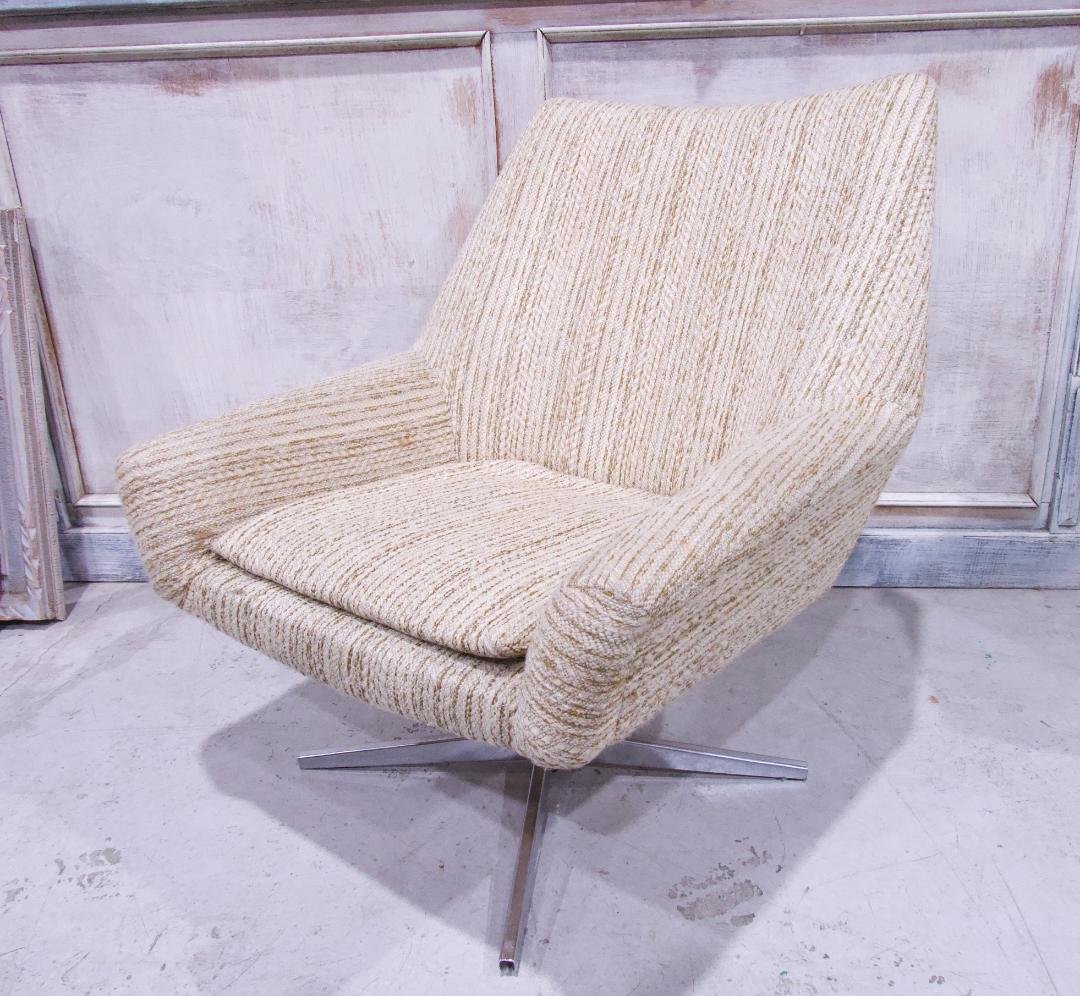 ヴィンテージ 　ラウンジチェア　60-70’S・EUR 1960-70's ヴィンテージ ファブリック ラウンジチェア - アンティーク