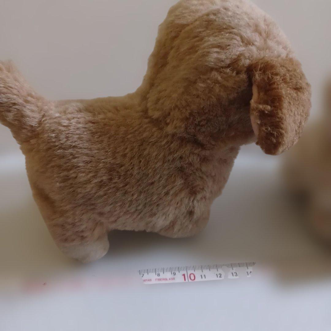 可動式 子犬 ぬいぐるみ 音が鳴る 2つセット 昭和レトロ 当時物