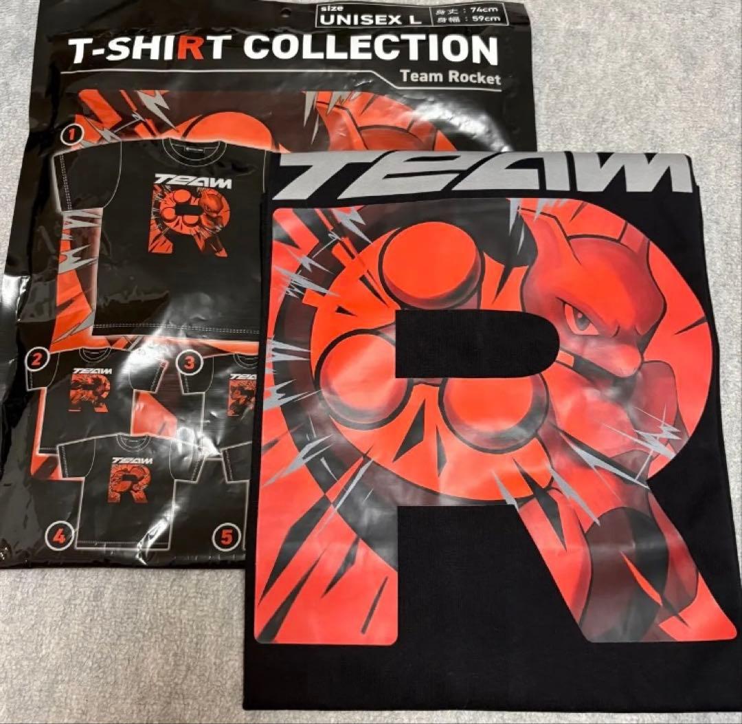 ポケモン Team rocket ロケット団 Tシャツ ミュウツー Lサイズ