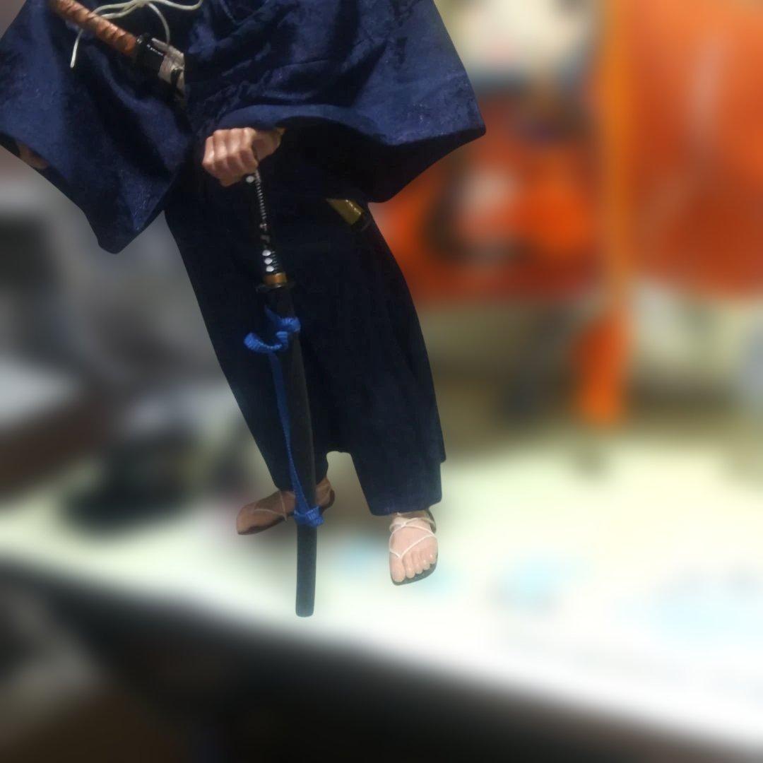 値下げしました☆織田三郎信長騎馬アクションフィギュア紺色直垂衣装