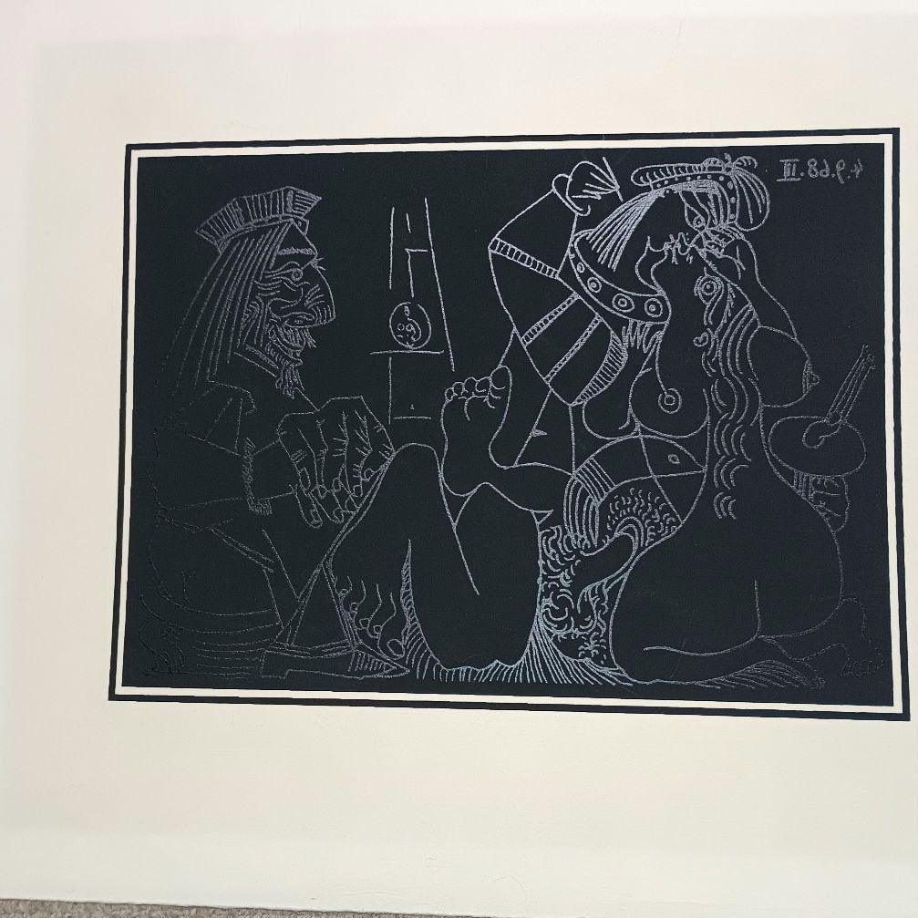 パブロ・ピカソ 347シリーズ 版画　 4.8.69Ⅲ 額サイズ41ｘ36cm PICASSO 347 by Pablo Picasso – twelvebooks