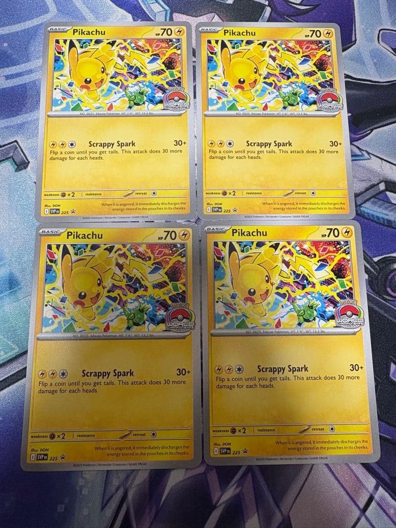 ポケモンカード ピカチュウ 4枚セット げきとうスパーク テツノイバラ　プロモ ポケモンカード ピカチュウ プロモ げきとうスパーク 2枚セット