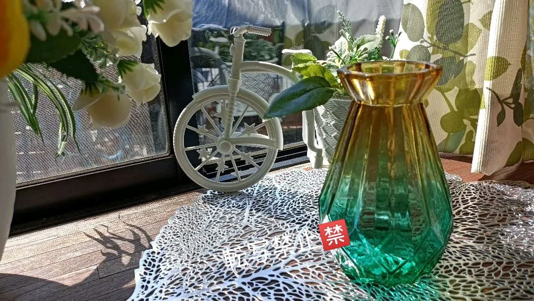 ダイヤグラスベース グラデーション花瓶 3点セット - メルカリ