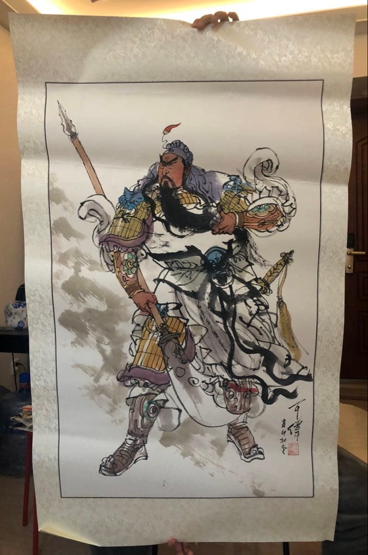 関羽立像 関公 関二爺 人物画 中国水墨画|mercariメルカリ官方指定廠商