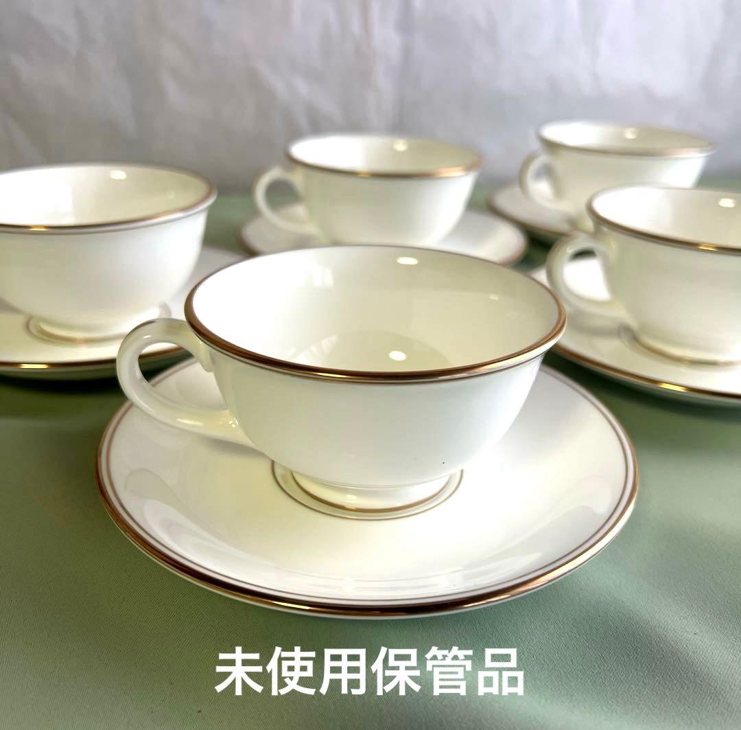 ノリタケ コンテンポラリー カップ＆ソーサー 5客 箱付き 金彩 - メルカリ