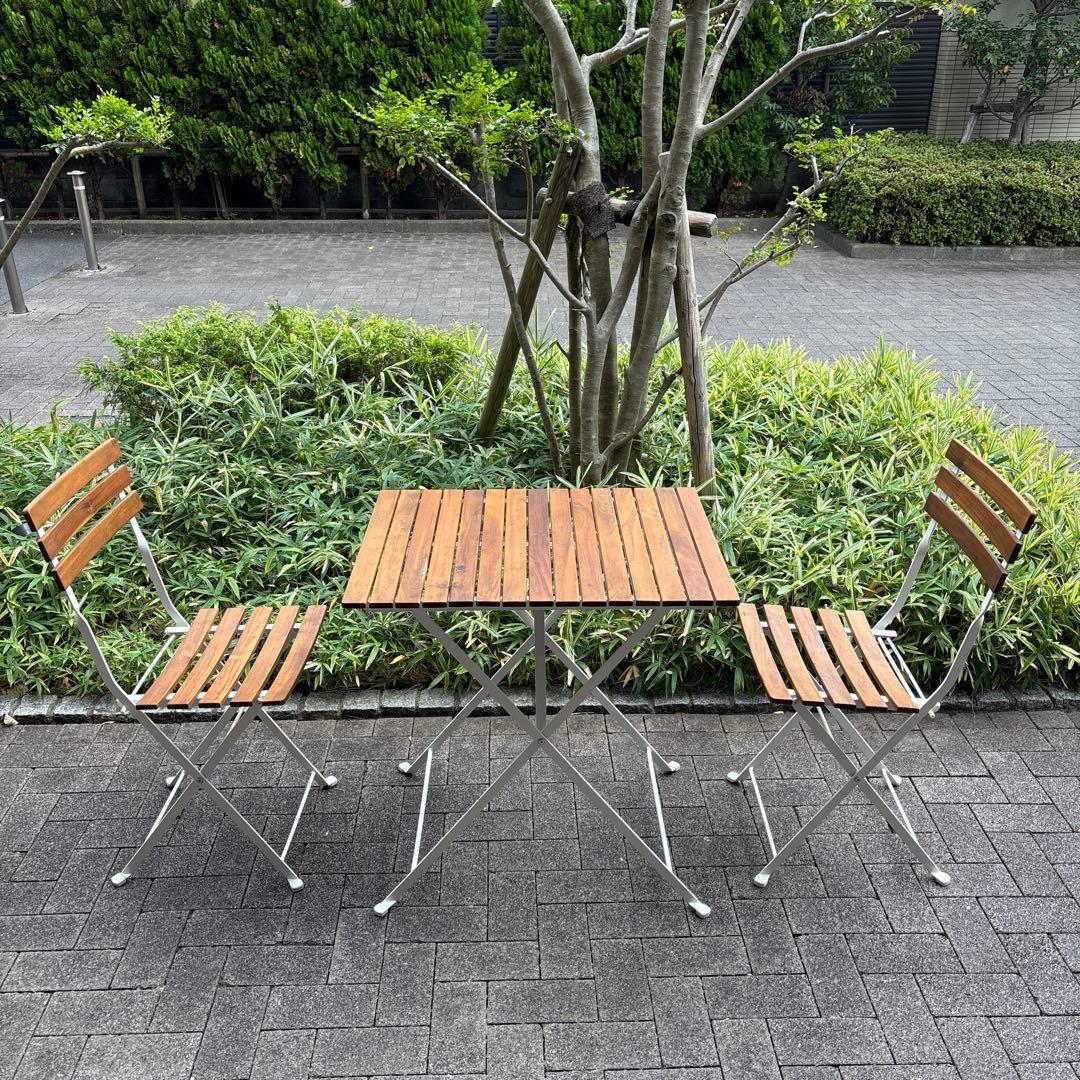 ACTUS アクタス ガーデンテーブル&チェア×2脚セット 楽天市場】ガーデン テーブル セット 3点 2人 折りたたみ チェア 2脚