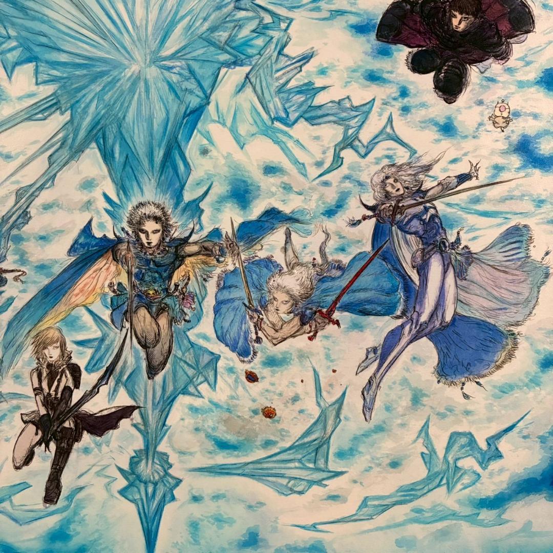 美品 天野喜孝「HEROES」ジクレ版画 直筆サイン入 大作 作品保証書有