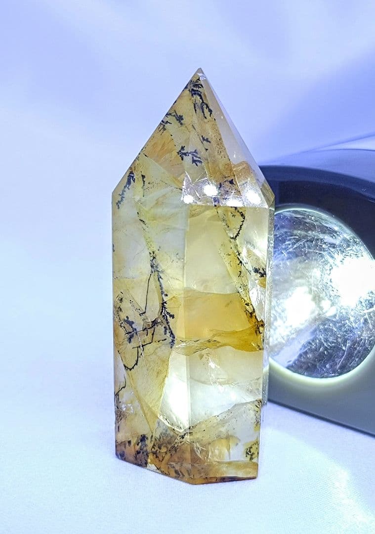 高品質　デンドリティック　ゴールデンヒーラー　共生　水晶　ポイント　六角柱 楽天市場】虹入り レインボー 水晶 ポイント 六角柱【約87.8g