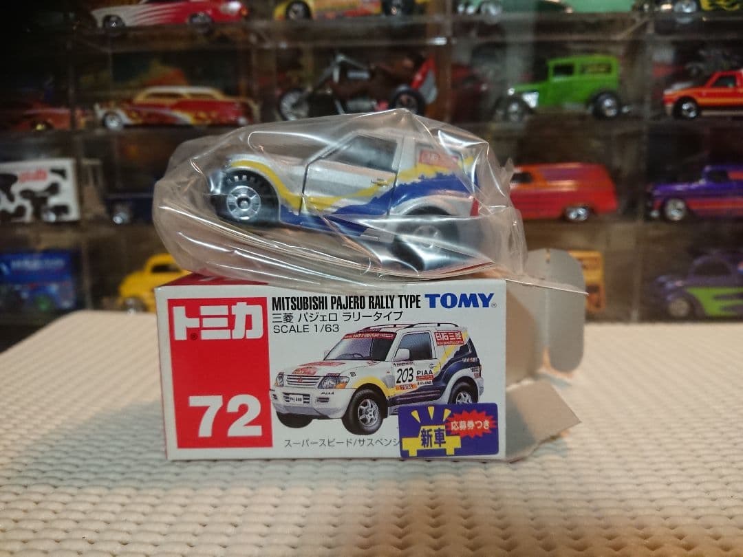 トミカ パジェロ ラリー ミニカーショップ ケンボックス トミカ 赤箱☆72☆三菱パジェロラリー