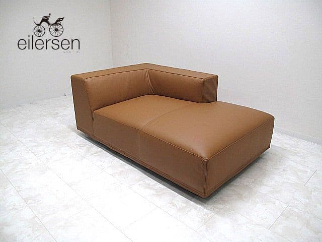 展示品 アイラーセン「ベースライン」本革カウチソファ　　シェーズロング　約50万 大決算セール10％オフ！】2.5人掛けソファー/シェーズロング「Libero