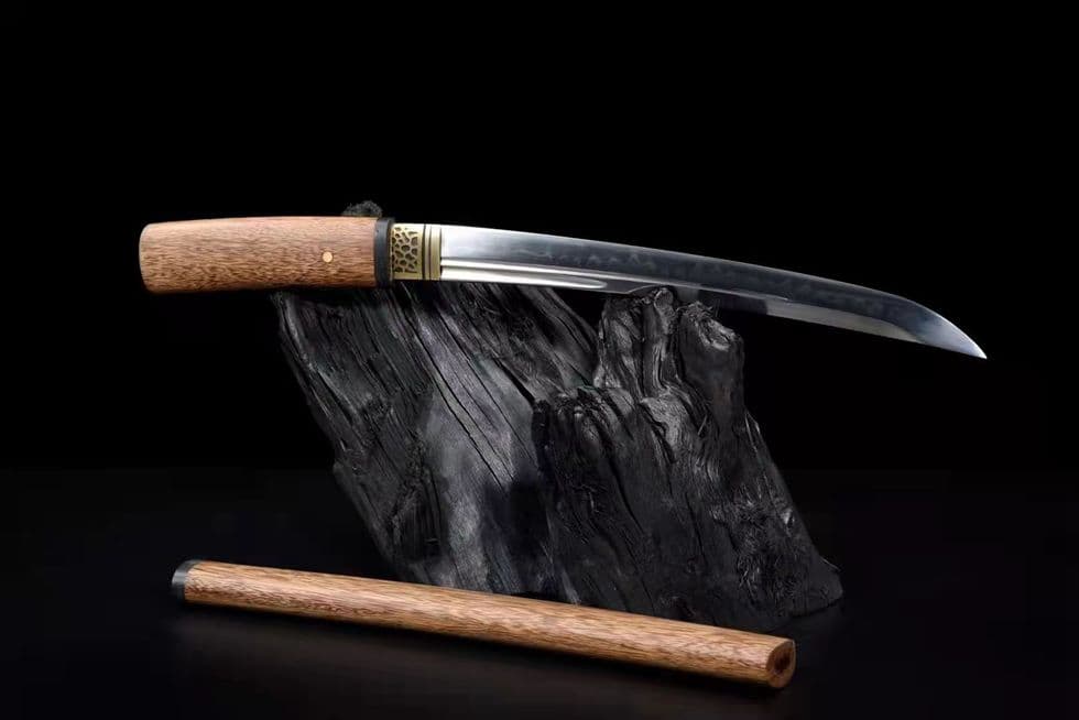 曲げ型簡装唐刀（短めの花梨木鞘）古兵器 武具刀装具日本刀模造刀 居合刀