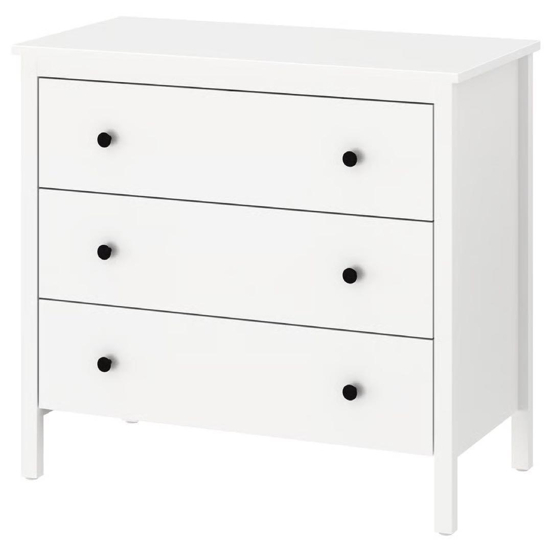 廃盤超美品　IKEA コッパン KOPPANG 3段チェスト　木製　ホワイト 超美品 IKEA コッパン KOPPANG 3段チェスト 木製 ホワイト - メルカリ