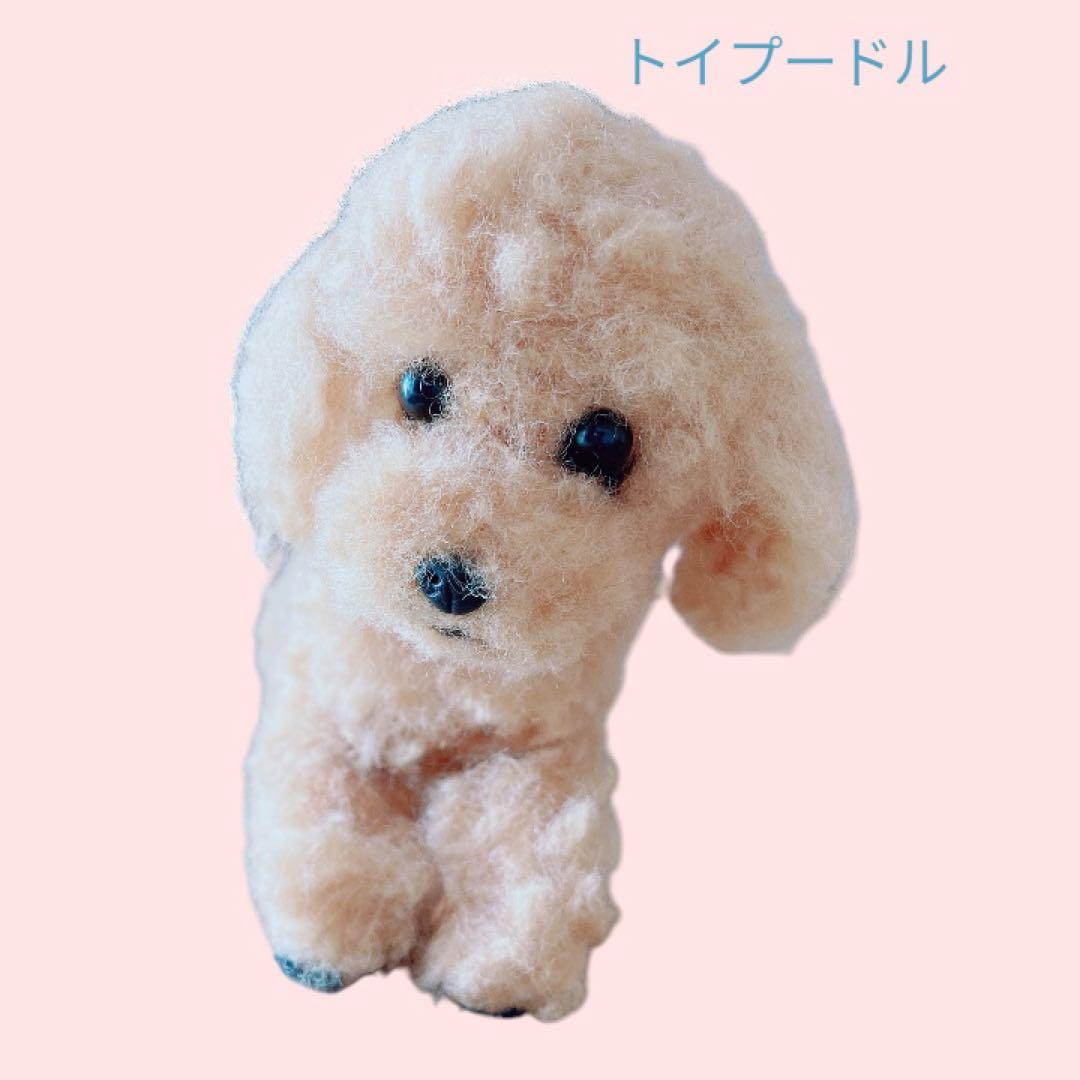 トイプードルフェルト新品未使用犬ハンドメイド スターターセット付き トイプードル 手作りキット アプリコットカラー