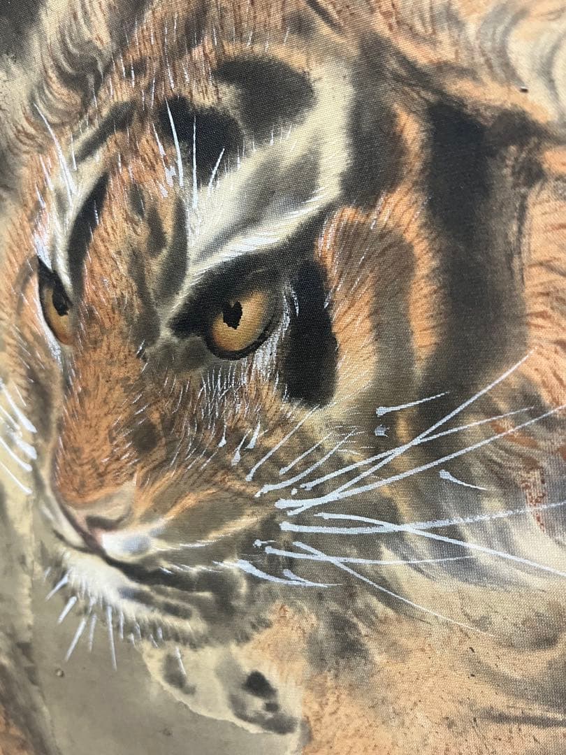 開運・厄除け 水墨画 掛軸 小山田秋甫 親子虎図 風水 日本画 - メルカリ