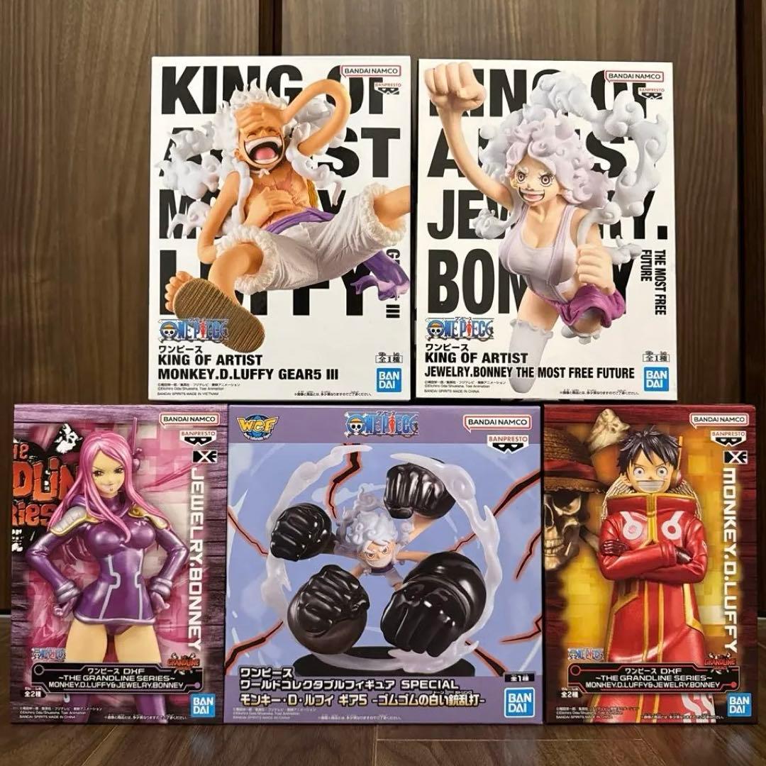 ONE PIECE フィギュア5体まとめ売り ルフィ/ボニー/ゴムゴム/ニカ