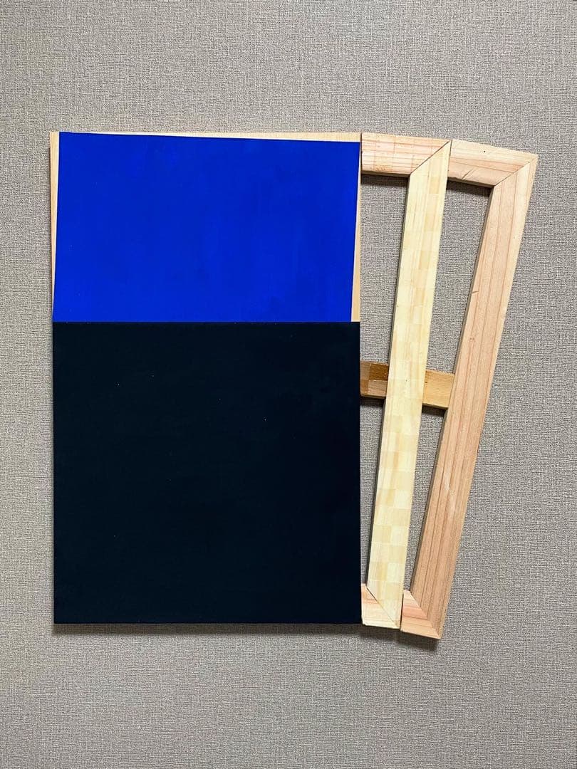 青と黒の抽象画 特大抽象アート、青い抽象画、モダンな抽象壁アート、リビングルームの