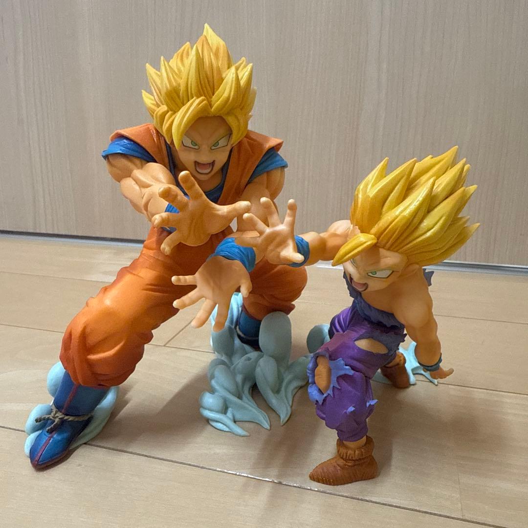 一番くじの景品　孫悟空＆孫悟飯 親子かめはめ波 フィギュア 一番くじ ドラゴンボール VS EXISTENCE A賞 孫悟空&孫悟飯フィギュア