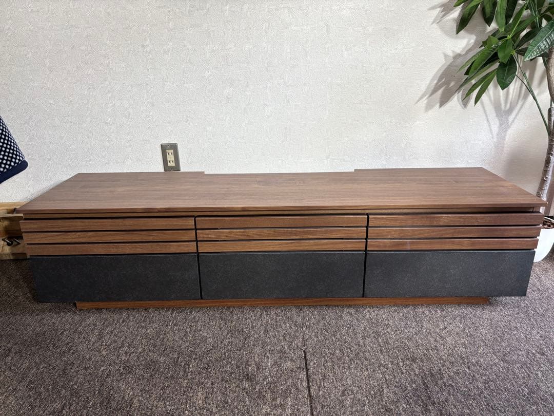 シギヤマ家具　テレビボード /STONE 150 TVB テレビボード「ノース」ウォールナット材MBR色 全2サイズ(幅150/180cm