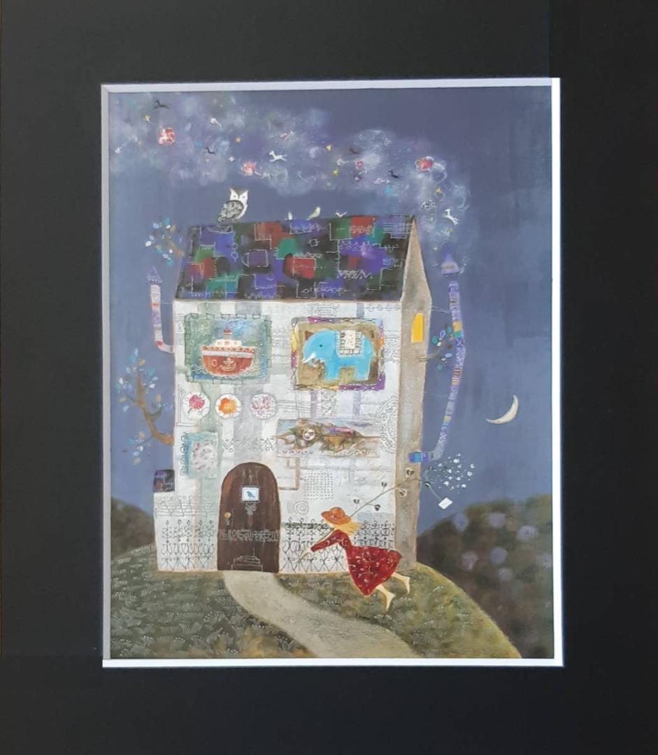 前田麻里、「月から聞いたお話」、希少画集の額装画、四季、風景、人気作品 前田 麻里 展 ― 花と夢と愛・心の贈りもの ― ｜ Mari Maeda Exhibition