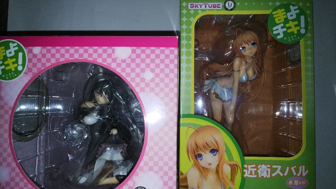 (2体・中古品・開封品)まよチキ！ 涼月奏 1/8+近衛スバル 水着ver