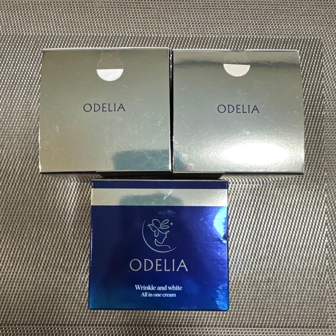 ODELIA オディリア リンクル＆ホワイト AIO クリーム 50g ✖ 3個 ODELIA（オディリア）リンクル＆ホワイト オールインワンクリームの