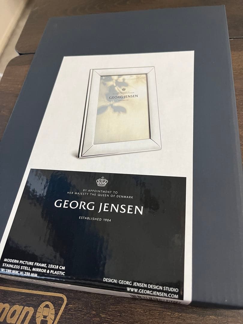 値下げ【新品未使用】ジョージジェンセン ピクチャーフレーム w18×H23cm GEORG JENSEN（ジョージ ジェンセン）MANHATTAN ピクチャーフレーム S