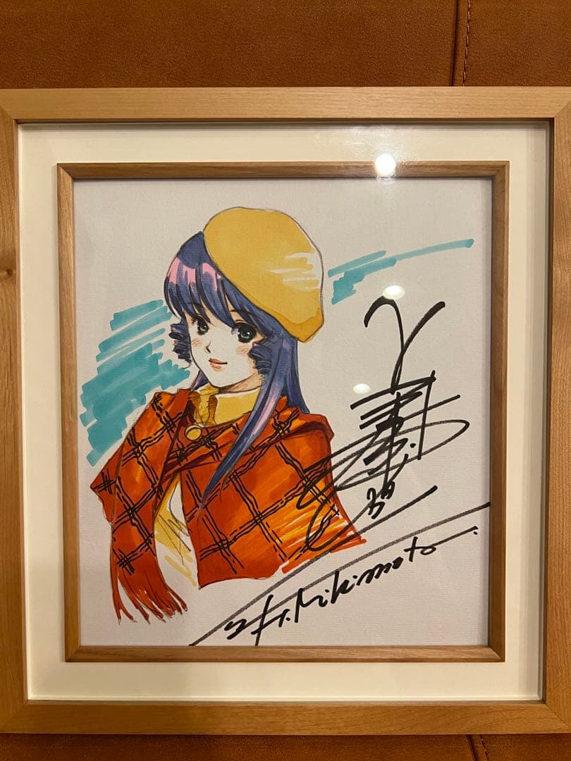 美樹本晴彦 直筆サイン色紙 額付き⭐︎リン・ミンメイ⭐︎マクロス