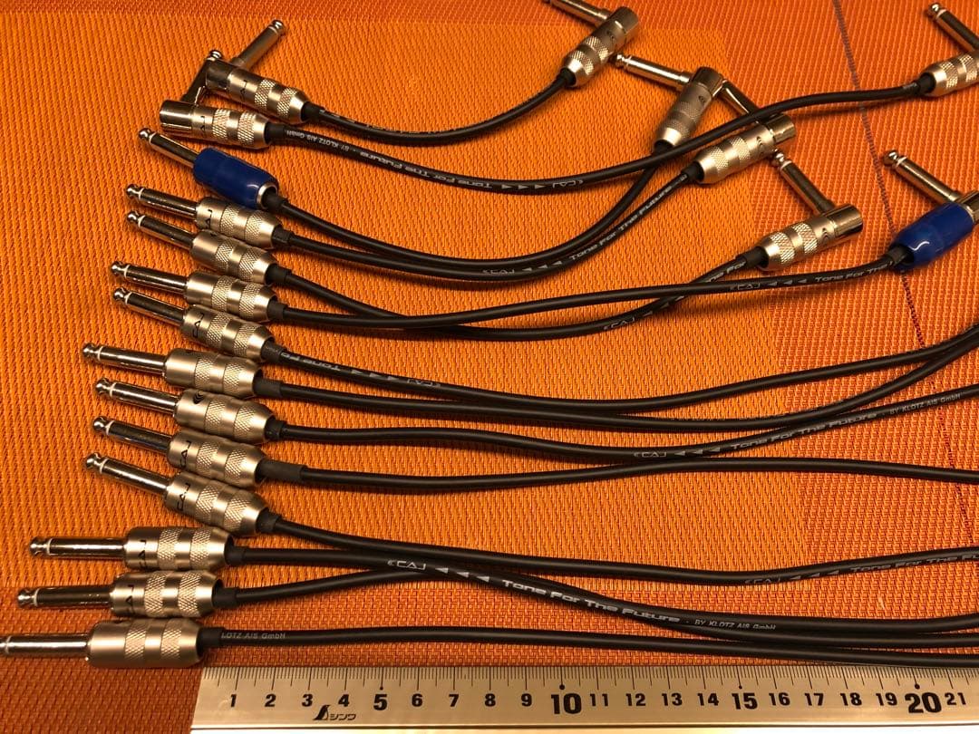 CAJ KLOTZ エフェクター用高級パッチケーブル各種　17本 パッチケーブル】CAJ-KLOTZパッチケーブル、バルク売りとプラグ単品