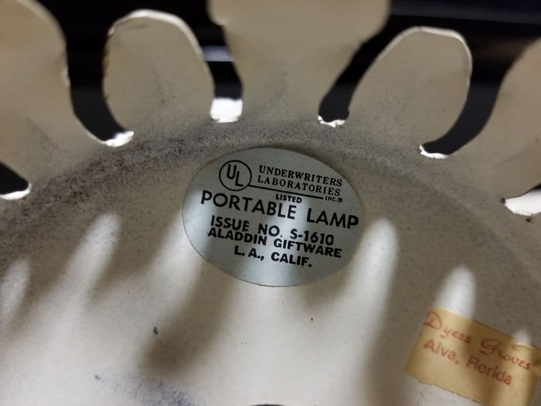 1970's アラジン社 アメリカ製 陶器 リモージュ レディドール ランプ