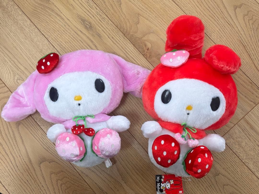 希少】サンリオ マイメロ ぬいぐるみ いちご ストロベリー 苺 平成