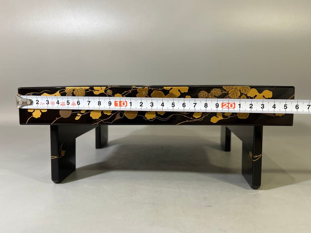 DT731 瓢箪纏蒔絵 四方盆 美品