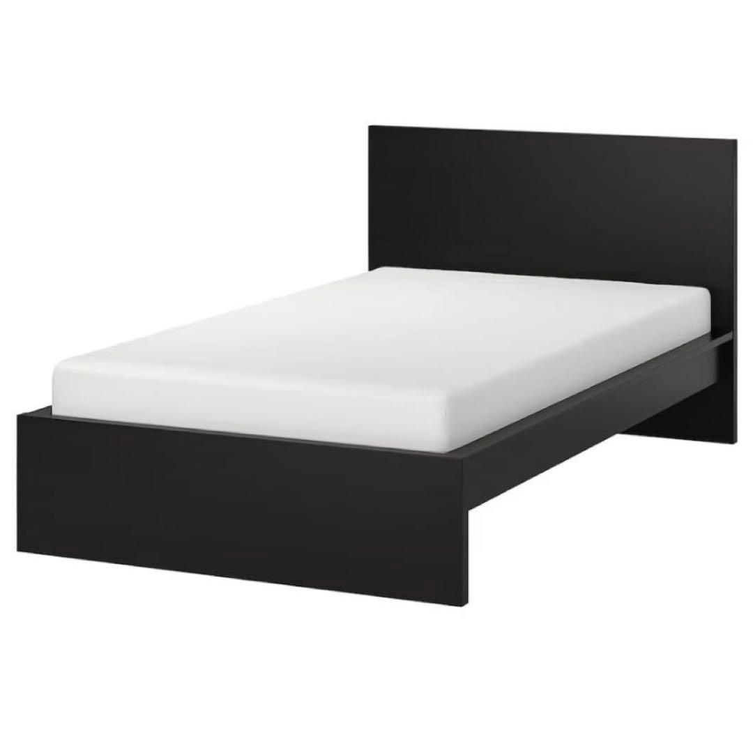 IKEA ベッドフレーム MALM 収納ボックス2個付き MALM マルム ベッドフレーム 収納ボックス2個付き, ホワイトステイン