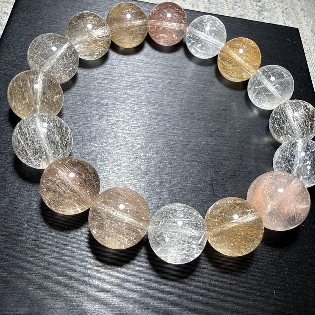 ラビットヘア サゲニティッククォーツ 天然石ブレスレット サゲニティッククォーツ／ラビットヘアールチル パワーストーン