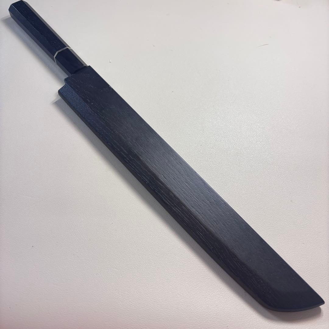 270mm先丸柳刃包丁 鏡面　黒檀黒水牛銀巻八角柄 刺身包丁 全鋼「鞘付き」 270mm柳刃包丁 鏡面 黒檀水牛八角柄 全鋼 和包丁'「鞘付き」 - メルカリ