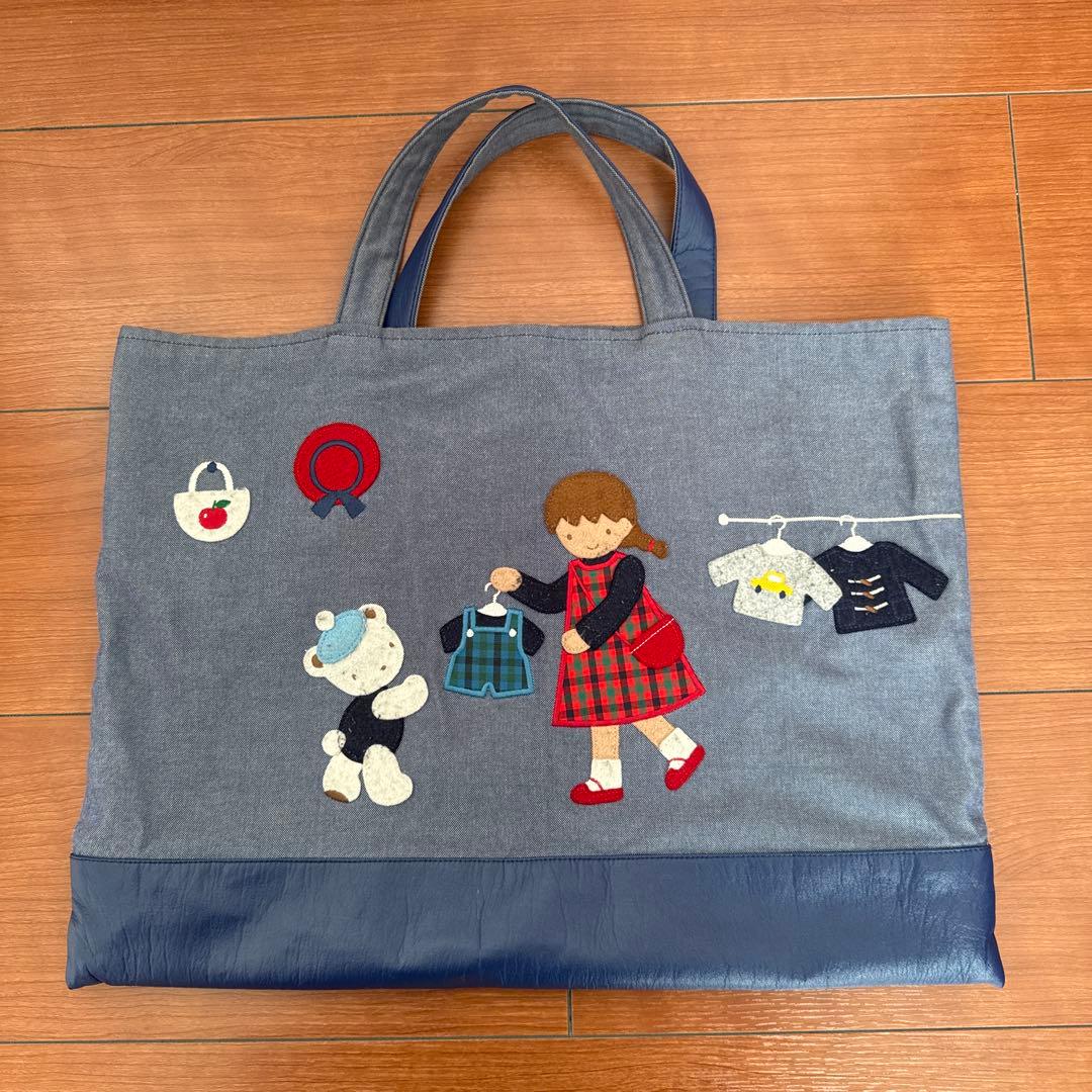 familiar 刺繍トートバッグ 女の子と洋服 楽天市場】【名入れ無料】ファミリア familiar トートバッグ 名入れ